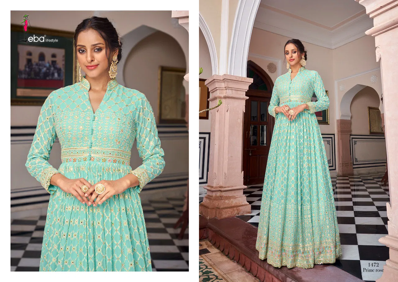 Eba Prime Rose 7 Fancy Festive Wear Heavy Georgette Designer Salwar Kameez Collection